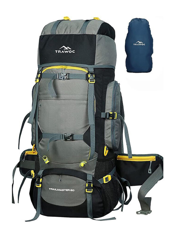 Trawoc 80 Liters Travel Rucksack Backpack for Outdoor Sport, Camping, Hiking & Trekking, HK006, Grey
Trawoc 80 Liters Travel Rucksack Backpack for Outdoor Sport, Camping, Hiking & Trekking, HK006, Grey