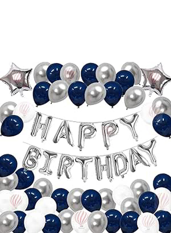 Hk Balloons Silver Happy Birthday Foil Balloons Decoration Kit Set for Birthday Balloons Decorations with Star Foil Balloons & Balloon Pump, Medium, 6
Hk Balloons Silver Happy Birthday Foil Balloons Decoration Kit Set for Birthday Balloons Decorations with Star Foil Balloons & Balloon Pump, Medium, 6