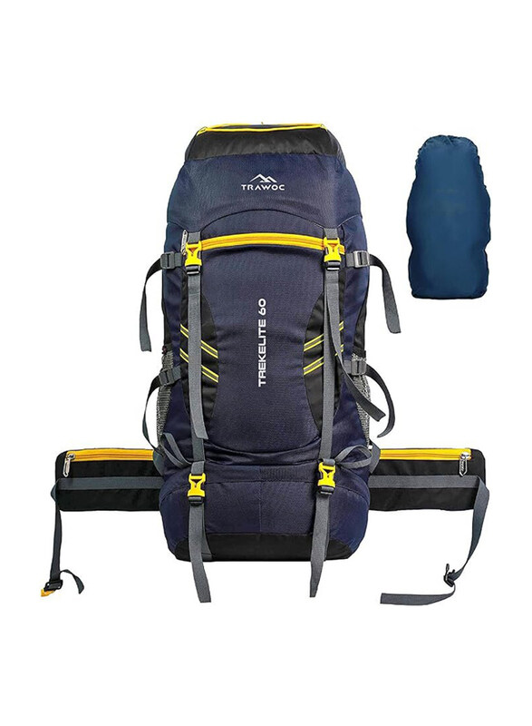 Trawoc 60 Liters Travel Rucksack Backpack with Water Proof Rain Cover/Shoe Compartment for Hiking, Trekking & Camping, X Large, MHK004, Navy Blue
Trawoc 60 Liters Travel Rucksack Backpack with Water Proof Rain Cover/Shoe Compartment for Hiking, Trekking & Camping, X Large, MHK004, Navy Blue