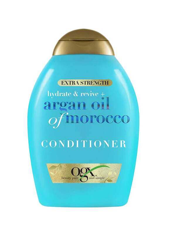 Ogx Extra Strength Hydrate and Revive Plus Argan Oil of Morocco Conditioner for All Hair Types, 385ml
Ogx Extra Strength Hydrate and Revive Plus Argan Oil of Morocco Conditioner for All Hair Types, 385ml