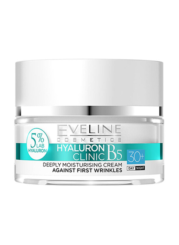 Eveline Hyaluron Clinic B5 Moisturising Cream Against First Wrinkles 30+, 1.76oz
Eveline Hyaluron Clinic B5 Moisturising Cream Against First Wrinkles 30+, 1.76oz