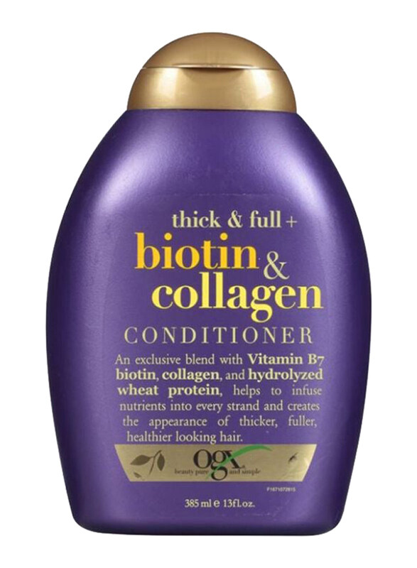 Ogx Thick and Full Plus Biotin and Collagen Conditioner for All Hair Types, 385ml
Ogx Thick and Full Plus Biotin and Collagen Conditioner for All Hair Types, 385ml