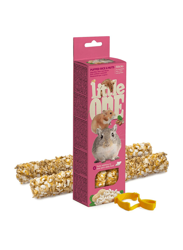 Little One Sticks With Puffed Rice And Nuts Dry Food for Hamsters, Rats, Mice And Gerbils, 2 x 55g
Little One Sticks With Puffed Rice And Nuts Dry Food for Hamsters, Rats, Mice And Gerbils, 2 x 55g