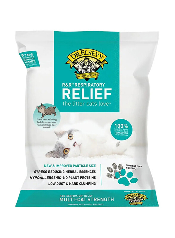 Dr. Elsey's Precious Cat Respiratory Relief Unscented Clumping Clay Cat Litter, 9 Kg, Blue
Dr. Elsey's Precious Cat Respiratory Relief Unscented Clumping Clay Cat Litter, 9 Kg, Blue