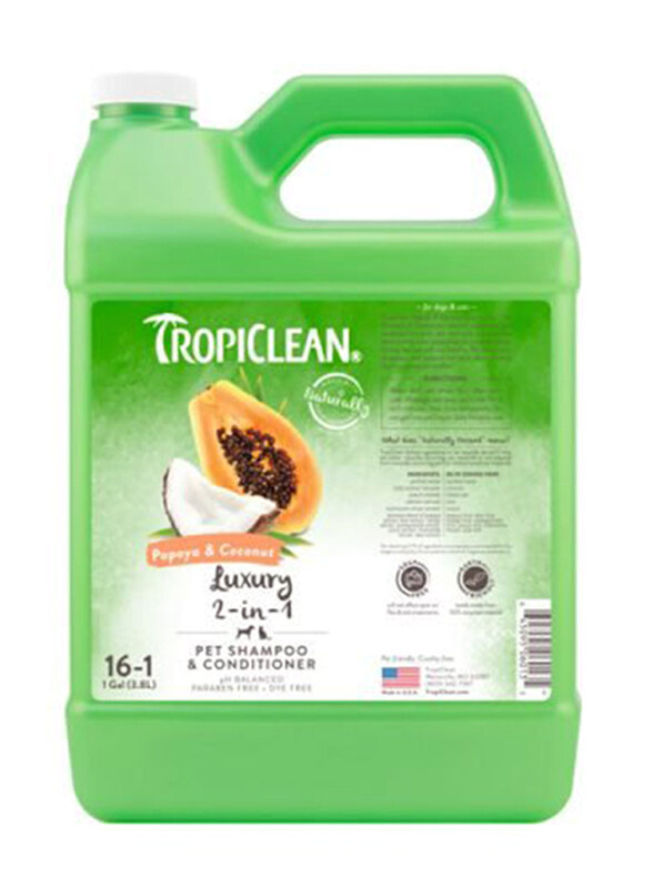TropiClean Papaya & Coconut Luxury 2-in-1 Shampoo and Conditioner for Pets, 1 Gallon
TropiClean Papaya & Coconut Luxury 2-in-1 Shampoo and Conditioner for Pets, 1 Gallon