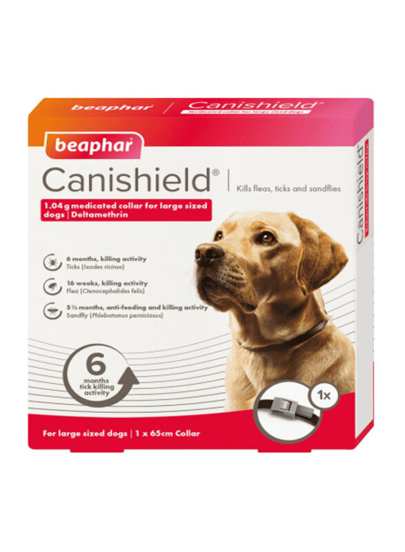 Beaphar Beaphar Canishield Flea & Tick Collar Deltamethrin for Large Dogs, Multicolour
Beaphar Beaphar Canishield Flea & Tick Collar Deltamethrin for Large Dogs, Multicolour