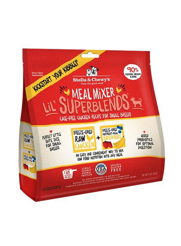 Stella & Chewy's Dog Freeze Dried Chicken Meal Mixer Lil Superblends Doog Dry Food, 8oz
Stella & Chewy's Dog Freeze Dried Chicken Meal Mixer Lil Superblends Doog Dry Food, 8oz