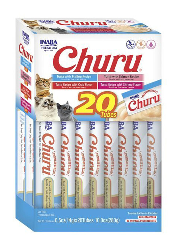 Inaba Churu Seafood Variety Cat Treats with Tuna, Crab, Salmon, Scallop & Shrimp, 20 Tubes
Inaba Churu Seafood Variety Cat Treats with Tuna, Crab, Salmon, Scallop & Shrimp, 20 Tubes