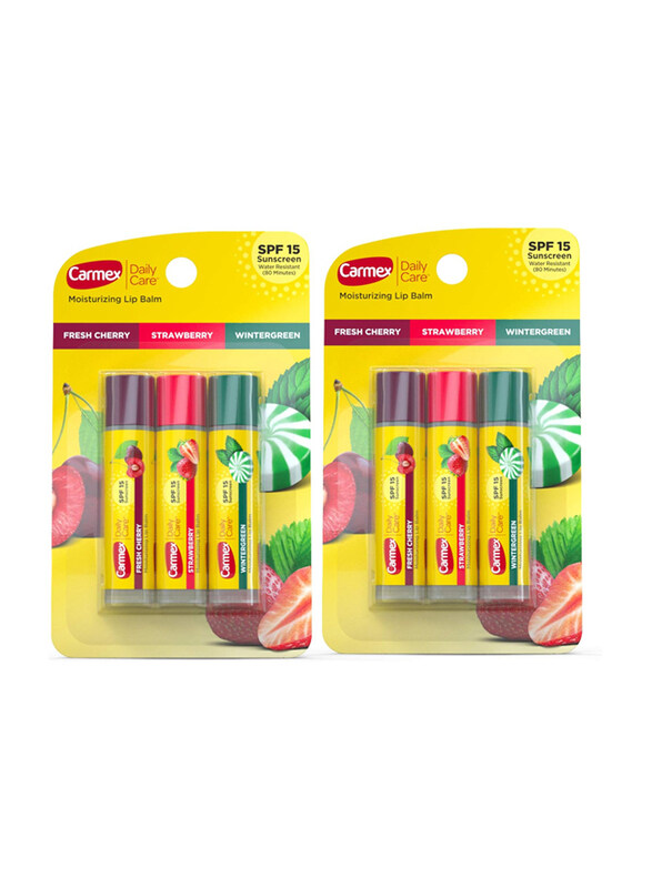 Carmex Daily Care Flavored Moisturizing Lip Balm With Spf 15, 3 x 0.15oz, 3 Pieces
Carmex Daily Care Flavored Moisturizing Lip Balm With Spf 15, 3 x 0.15oz, 3 Pieces