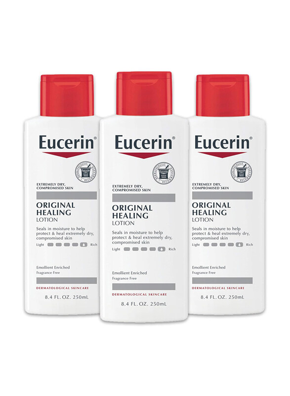 Eucerin Fragrance Free Rich Original Healing Lotion for Extremely Dry Skin, 3 x 8.4oz, 3 Pieces
Eucerin Fragrance Free Rich Original Healing Lotion for Extremely Dry Skin, 3 x 8.4oz, 3 Pieces