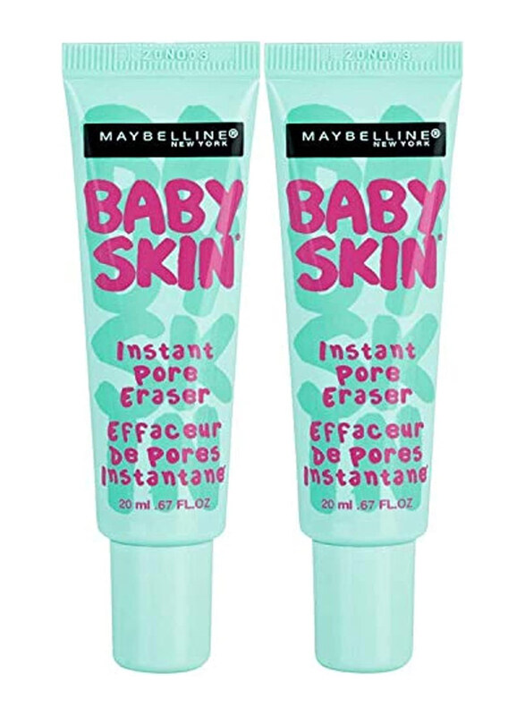 Maybelline New York Baby Skin Instant Pore Eraser Primer, Clear, 2 x 20ml, 2 Pieces
Maybelline New York Baby Skin Instant Pore Eraser Primer, Clear, 2 x 20ml, 2 Pieces