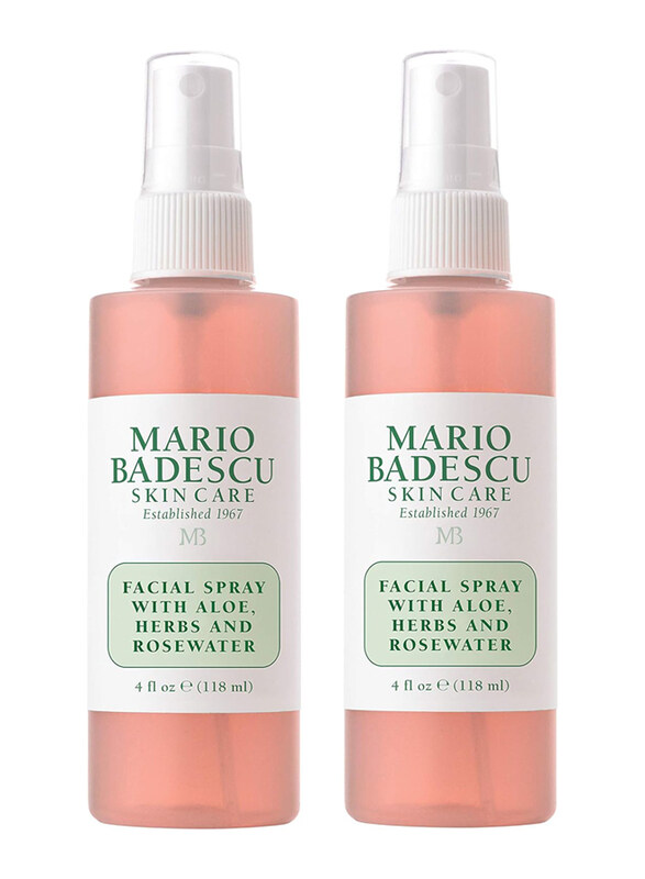 Mario Badescu Facial Spray with Aloe, Herbs and Rose Water, 2 x 4 fl.oz, 2 Pieces
Mario Badescu Facial Spray with Aloe, Herbs and Rose Water, 2 x 4 fl.oz, 2 Pieces