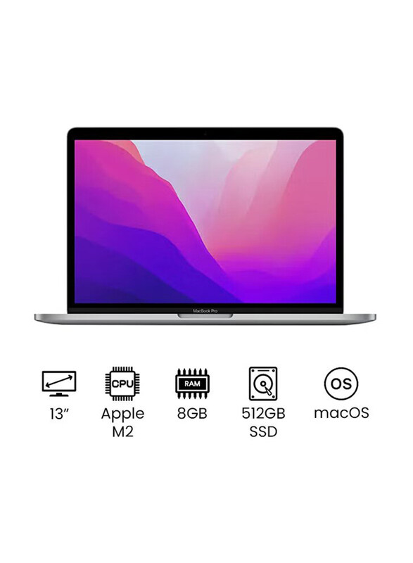 Apple MacBook Pro, 13" FHD Retina Display, Apple M2 Chip Upto 8-Core CPU & 10-Core GPU, 512GB SSD, 8GB RAM, Integrated Graphics, EN KB, macOS, MNEJ3,
Apple MacBook Pro, 13" FHD Retina Display, Apple M2 Chip Upto 8-Core CPU & 10-Core GPU, 512GB SSD, 8GB RAM, Integrated Graphics, EN KB, macOS, MNEJ3,