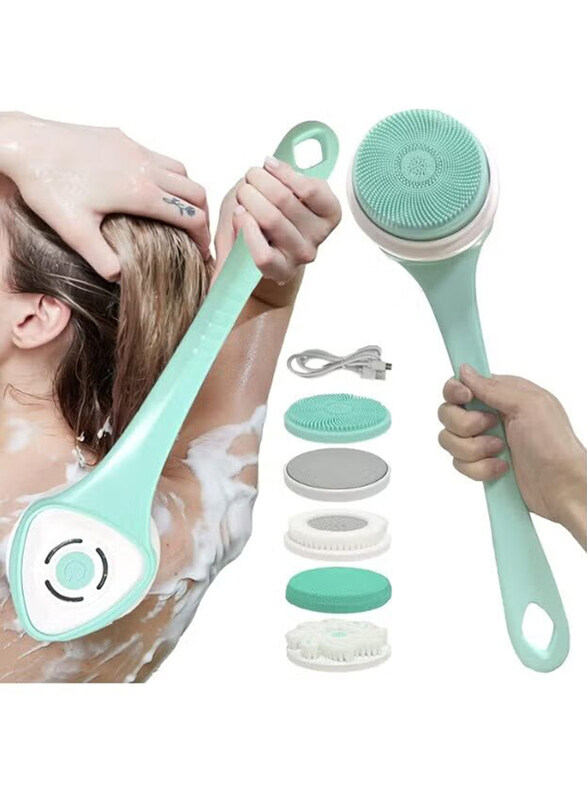 Generic Rechargeable 5 Spin Shower Facial Head Waterproof Silicone Body Scrubber Exfoliating Deep Cleansing Brush, Multicolour
Generic Rechargeable 5 Spin Shower Facial Head Waterproof Silicone Body Scrubber Exfoliating Deep Cleansing Brush, Multicolour