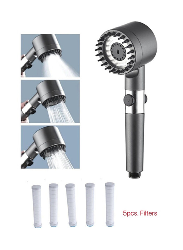 Generic High-Pressure Shower Head Hard Water Softener Filtered Hand Held Showerhead Set, 5 Piece, Black
Generic High-Pressure Shower Head Hard Water Softener Filtered Hand Held Showerhead Set, 5 Piece, Black