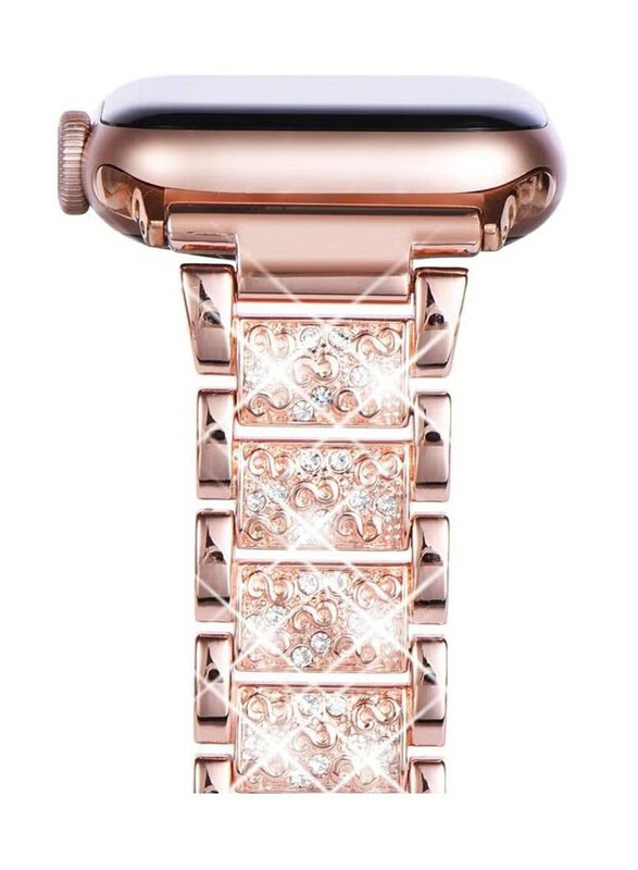 Gennext Replacement Women Jewellery Bling Band Diamond Bracelet for Apple Watch Series 7/6/5/4/3/2/1/SE 41mm/40mm/38mm, Rose Gold
Gennext Replacement Women Jewellery Bling Band Diamond Bracelet for Apple Watch Series 7/6/5/4/3/2/1/SE 41mm/40mm/38mm, Rose Gold