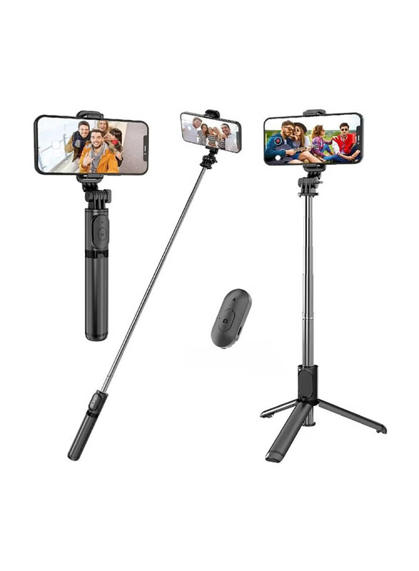Gennext Universal Lightweight Extendable Selfie Stick with Wireless Remote & Tripod Stand, Black
Gennext Universal Lightweight Extendable Selfie Stick with Wireless Remote & Tripod Stand, Black