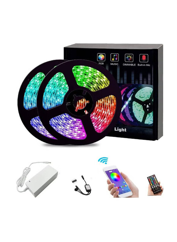 Gennext 15M RGB Rope LED Strip Colour Changing Lights with Bluetooth Controller for TV and Bedroom, Multicolour
Gennext 15M RGB Rope LED Strip Colour Changing Lights with Bluetooth Controller for TV and Bedroom, Multicolour