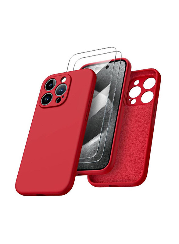 Gennext Apple iPhone 15 Pro Max Shockproof Camera Protection Liquid Silicone Gel Rubber Mobile Phone Case Cover with Screen Protector, Red
Gennext Apple iPhone 15 Pro Max Shockproof Camera Protection Liquid Silicone Gel Rubber Mobile Phone Case Cover with Screen Protector, Red