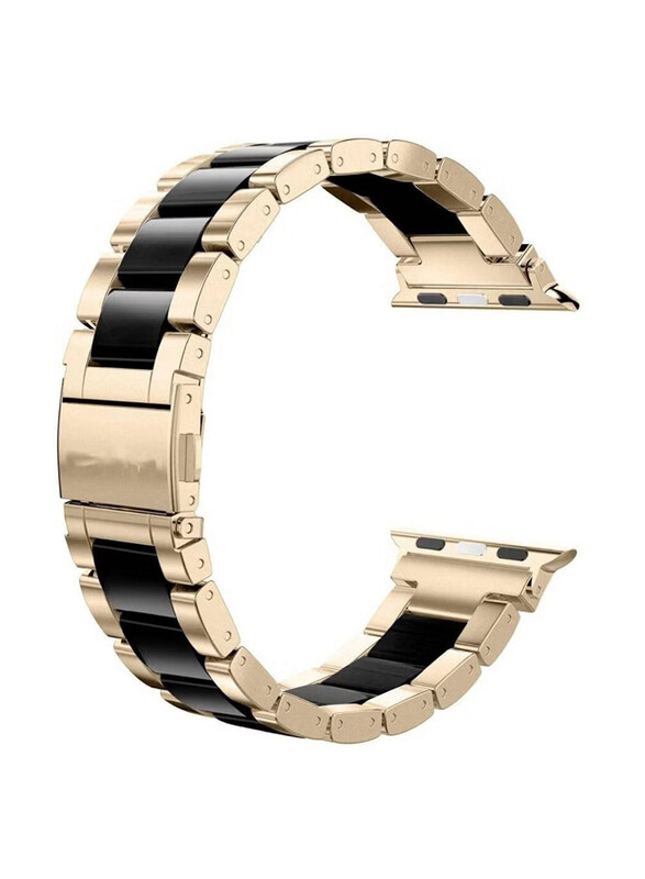 Gennext Replacement Stainless Steel Metal Clasp Strap Apple Watch Series 8/7/6 5/4/3/2/1 SE 45mm 44mm 42mm, Black/Gold
Gennext Replacement Stainless Steel Metal Clasp Strap Apple Watch Series 8/7/6 5/4/3/2/1 SE 45mm 44mm 42mm, Black/Gold