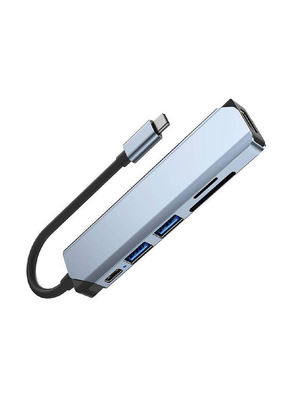 Universal Gennext 6-in-1 Multiport Adapter with USB Type C Hub and 4K HDMI USB 3.0 Data Transfer, Grey
Universal Gennext 6-in-1 Multiport Adapter with USB Type C Hub and 4K HDMI USB 3.0 Data Transfer, Grey