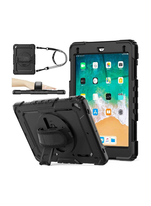 Generic Apple iPad 9.7 6th/5th Generation Three Layer Shockproof Hybrid 360 Degree Rotating Stand Tablet Case Cover with Screen Protector and Pen Holder, Blac
Generic Apple iPad 9.7 6th/5th Generation Three Layer Shockproof Hybrid 360 Degree Rotating Stand Tablet Case Cover with Screen Protector and Pen Holder, Blac