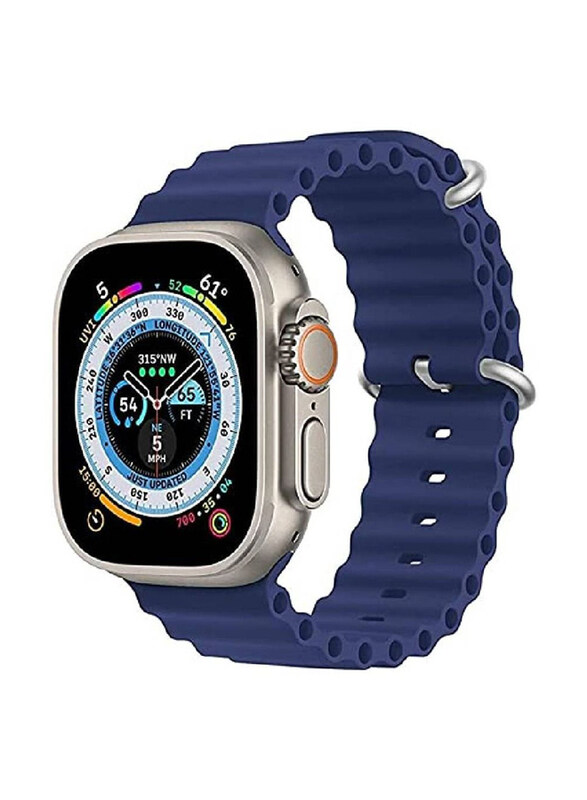 Zoomee Replacement Silicone Hole Wavy Band for Apple Watch Series 8 Ultra 49mm, Blue
Zoomee Replacement Silicone Hole Wavy Band for Apple Watch Series 8 Ultra 49mm, Blue