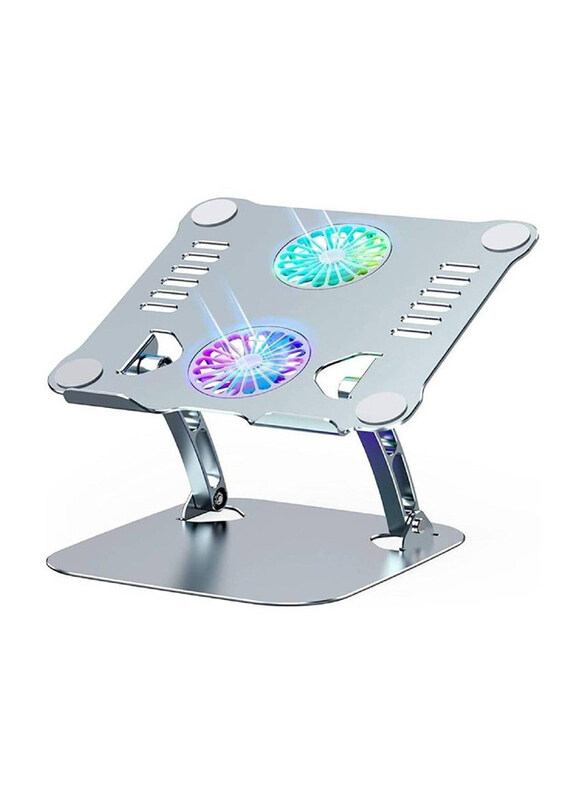 Universal Gennext Multifunctional Metal Alloy Radiator Adjustable Laptop Stand with Heat Dissipation Cooling Fan for Gaming Laptops, Silver
Universal Gennext Multifunctional Metal Alloy Radiator Adjustable Laptop Stand with Heat Dissipation Cooling Fan for Gaming Laptops, Silver