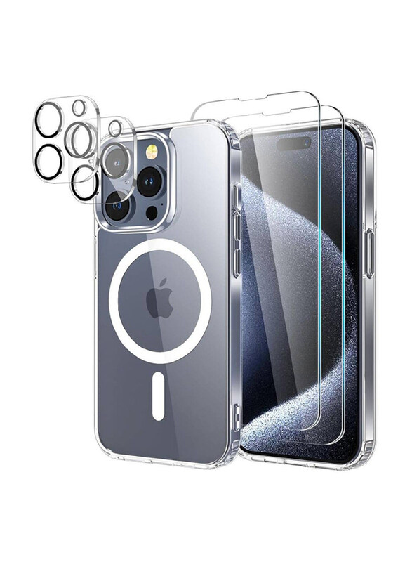 Generic Zoomee Apple iPhone 15 Pro Max 6.7-inch Protective Shockproof Anti-Scratch Case Cover Set with 2 Pieces Screen Protector and 2 Pack Camera Lens Protec
Generic Zoomee Apple iPhone 15 Pro Max 6.7-inch Protective Shockproof Anti-Scratch Case Cover Set with 2 Pieces Screen Protector and 2 Pack Camera Lens Protec