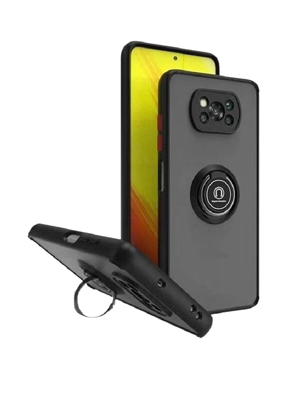Generic Xiaomi Poco X3 Shockproof Matte Hard Back Bumper Mobile Phone Case Cover With Metal Ring Holder Grip Kickstand, Black
Generic Xiaomi Poco X3 Shockproof Matte Hard Back Bumper Mobile Phone Case Cover With Metal Ring Holder Grip Kickstand, Black