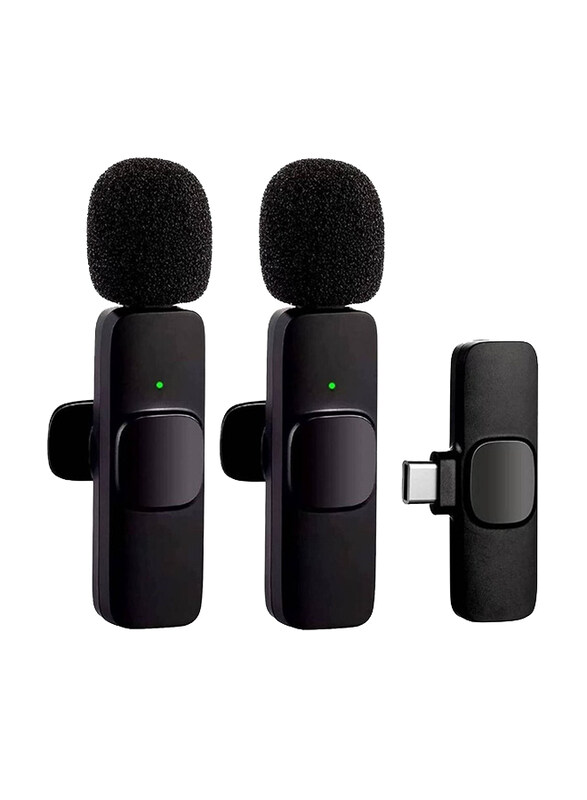 Gennext Type-C Smartphones 2-Piece Wireless Lavalier Microphone with Plug-Play, Auto Sync & Noise Reduction, Black
Gennext Type-C Smartphones 2-Piece Wireless Lavalier Microphone with Plug-Play, Auto Sync & Noise Reduction, Black