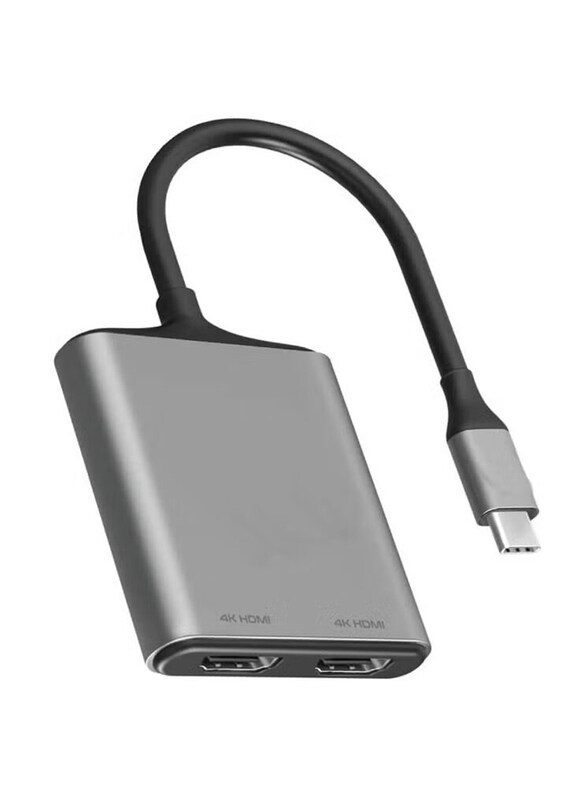 Gennext One Size HDMI Adapter Converter, USB Type-C Male to HDMI, Compact Travel-Friendly Design, Ultra HD 4k 60hz for Dual HDMI Ports, Black/Grey
Gennext One Size HDMI Adapter Converter, USB Type-C Male to HDMI, Compact Travel-Friendly Design, Ultra HD 4k 60hz for Dual HDMI Ports, Black/Grey