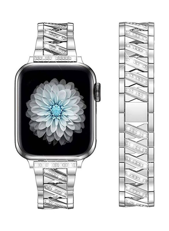 Gennext Bling Shining Luxury Jewellery Diamond Metal Wristband Strap for Apple Watch Series 8 Ultra 49mm, Silver
Gennext Bling Shining Luxury Jewellery Diamond Metal Wristband Strap for Apple Watch Series 8 Ultra 49mm, Silver
