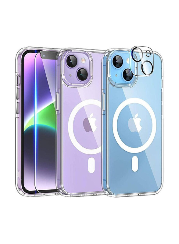 Generic Apple iPhone 14 Protective Magnetic MagSafe Mobile Phone Back Case Cover with Screen Protector + Camera Lens Protector, Clear
Generic Apple iPhone 14 Protective Magnetic MagSafe Mobile Phone Back Case Cover with Screen Protector + Camera Lens Protector, Clear