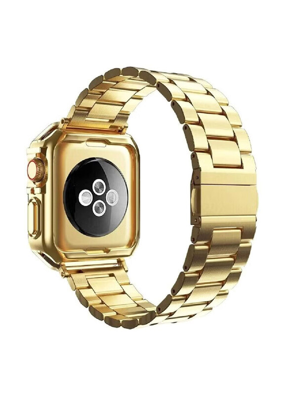Gennext 20mm Stainless Steel Metal Chain with TPU Cover Smartwatch Link Bracelet Strap for Apple Watch, Gold
Gennext 20mm Stainless Steel Metal Chain with TPU Cover Smartwatch Link Bracelet Strap for Apple Watch, Gold