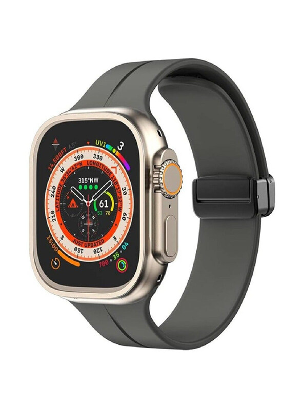 Gennext Soft Silicone Magnetic Buckle Replacement Sport Watch Band for Apple Watch Ultra/Watch Ultra 2 49mm, Space Grey
Gennext Soft Silicone Magnetic Buckle Replacement Sport Watch Band for Apple Watch Ultra/Watch Ultra 2 49mm, Space Grey