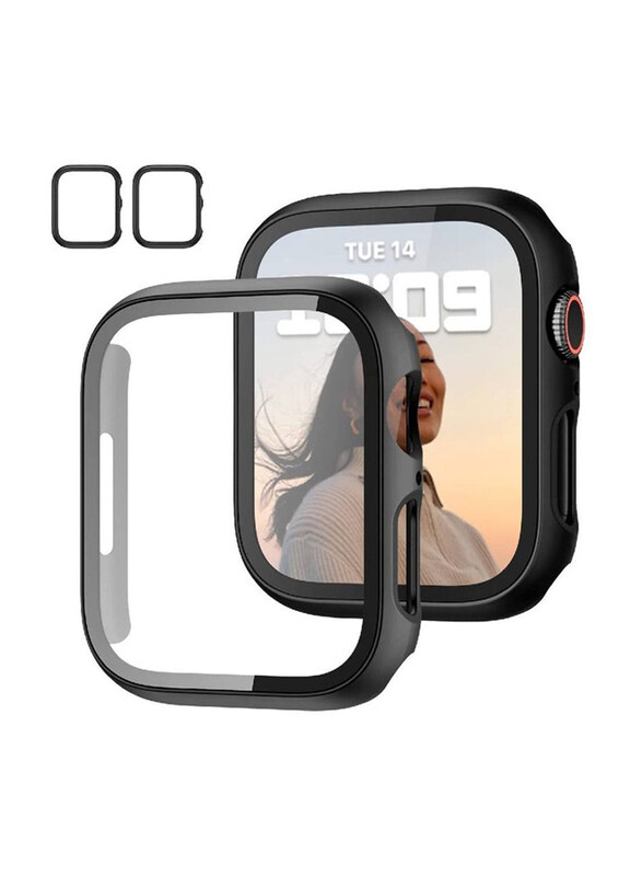 Generic Protective Cover HD Ultra-Thin Case Cover with Tempered Glass Screen Protector for Apple Smart Watch Series 8/7/iWatch 8/7 41mm, 2 Pieces, Black
Generic Protective Cover HD Ultra-Thin Case Cover with Tempered Glass Screen Protector for Apple Smart Watch Series 8/7/iWatch 8/7 41mm, 2 Pieces, Black