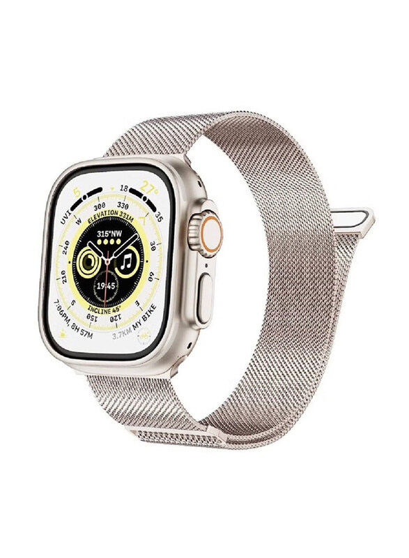 Gennext Replacement Magnetic Clasp Metal Strap for Apple Watch Ultra Band 49mm iWatch Series 8/7/6/5/4/3/2/1/SE/Ultra 49mm 42mm 44mm 45mm, Silver
Gennext Replacement Magnetic Clasp Metal Strap for Apple Watch Ultra Band 49mm iWatch Series 8/7/6/5/4/3/2/1/SE/Ultra 49mm 42mm 44mm 45mm, Silver