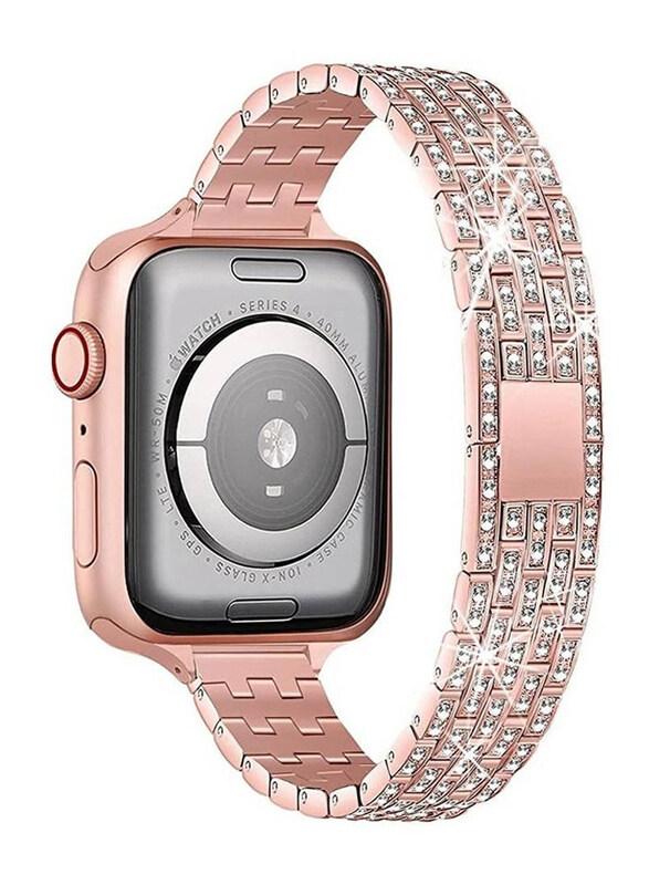 Gennext Women Slim Jewellery Bling Diamond Rhinestone Bracelet Band for Apple Watch Series SE/7/6/5/4/3/2/1 41/40/38mm, Rose Pink
Gennext Women Slim Jewellery Bling Diamond Rhinestone Bracelet Band for Apple Watch Series SE/7/6/5/4/3/2/1 41/40/38mm, Rose Pink