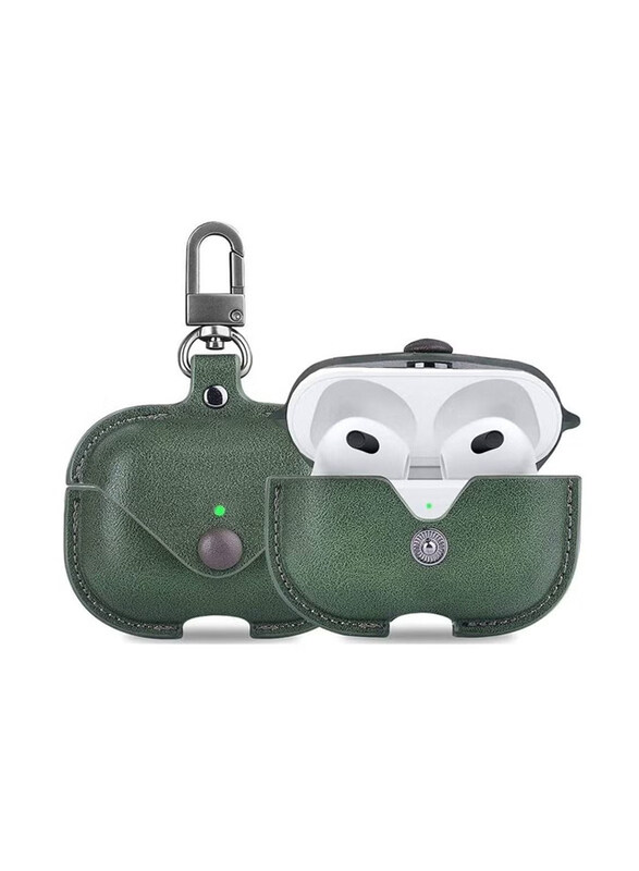 Gennext Leather Protective Locking Case Cover Skin with Carabiner Clip for Apple AirPods Pro, Green
Gennext Leather Protective Locking Case Cover Skin with Carabiner Clip for Apple AirPods Pro, Green
