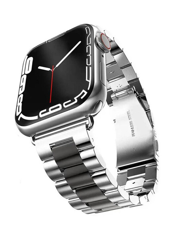 Gennext Stainless Steel Strap with Screen Protector for Apple Watch 49mm/45mm/44mm/42mm, Silver/Black
Gennext Stainless Steel Strap with Screen Protector for Apple Watch 49mm/45mm/44mm/42mm, Silver/Black