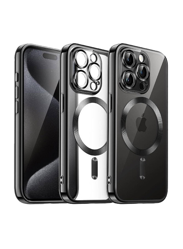 Zoomee Apple iPhone 15 Pro Max 6.7-inch Camera Lens Full Protection with MagSafe Wireless Charging Shockproof Soft TPU Mobile Phone Case Cover, Black
Zoomee Apple iPhone 15 Pro Max 6.7-inch Camera Lens Full Protection with MagSafe Wireless Charging Shockproof Soft TPU Mobile Phone Case Cover, Black