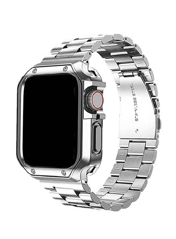 Gennext Stainless Steel Metal Chain with Case Cover Smart-Watch Link Bracelet Strap Band for Apple Watch 44mm, Silver
Gennext Stainless Steel Metal Chain with Case Cover Smart-Watch Link Bracelet Strap Band for Apple Watch 44mm, Silver