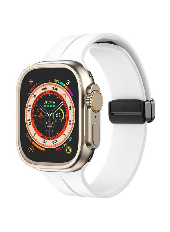 Gennext Soft Silicone Magnetic Buckle Replacement Sport Watch Band for Apple Watch 42/44/45/49mm, White
Gennext Soft Silicone Magnetic Buckle Replacement Sport Watch Band for Apple Watch 42/44/45/49mm, White