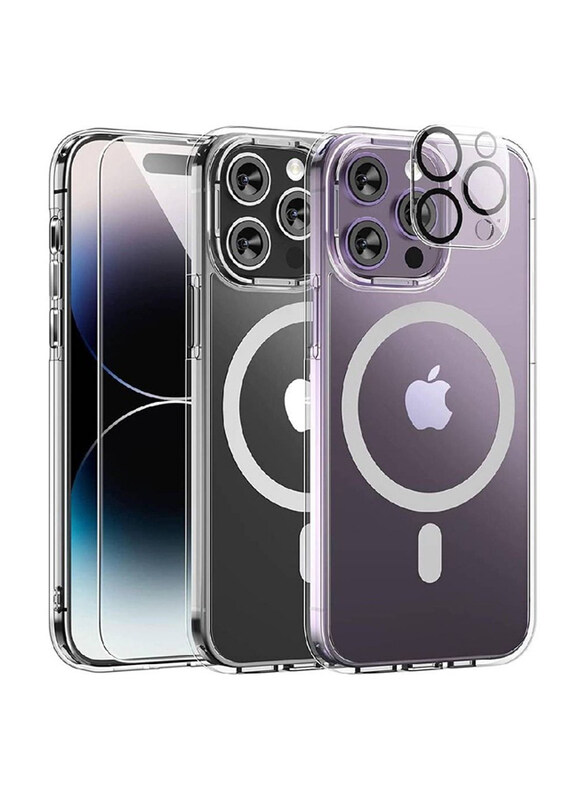 Generic Apple iPhone 14 Pro Max MagSafe Mobile Phone Case Cover with Screen Protector & Camera Lens Protector, Clear
Generic Apple iPhone 14 Pro Max MagSafe Mobile Phone Case Cover with Screen Protector & Camera Lens Protector, Clear