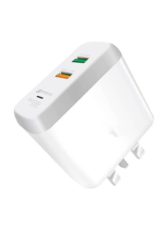 Gennext Quick Charging Wall Charger with Output Qualcomm 2.4A + 3.1A to 3.0 Micro USB Cable, White
Gennext Quick Charging Wall Charger with Output Qualcomm 2.4A + 3.1A to 3.0 Micro USB Cable, White