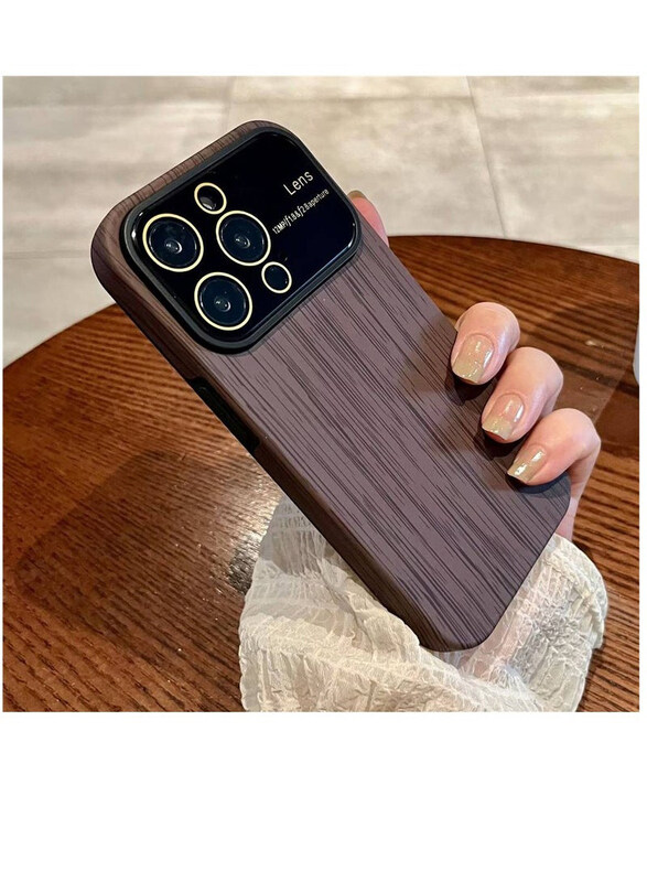 Generic Apple iPhone 14 Pro Max 3-in-1 Luxury Wood Grain Armour Shockproof Mobile Phone Case Cover with Big Window Glass Lens Camera Protection, Brown
Generic Apple iPhone 14 Pro Max 3-in-1 Luxury Wood Grain Armour Shockproof Mobile Phone Case Cover with Big Window Glass Lens Camera Protection, Brown