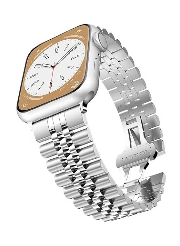 Gennext Stainless Steel iWatch Band with Butterfly Folding Clasp for Apple iWatch Band Series 5/4/3/2/1, Silver
Gennext Stainless Steel iWatch Band with Butterfly Folding Clasp for Apple iWatch Band Series 5/4/3/2/1, Silver