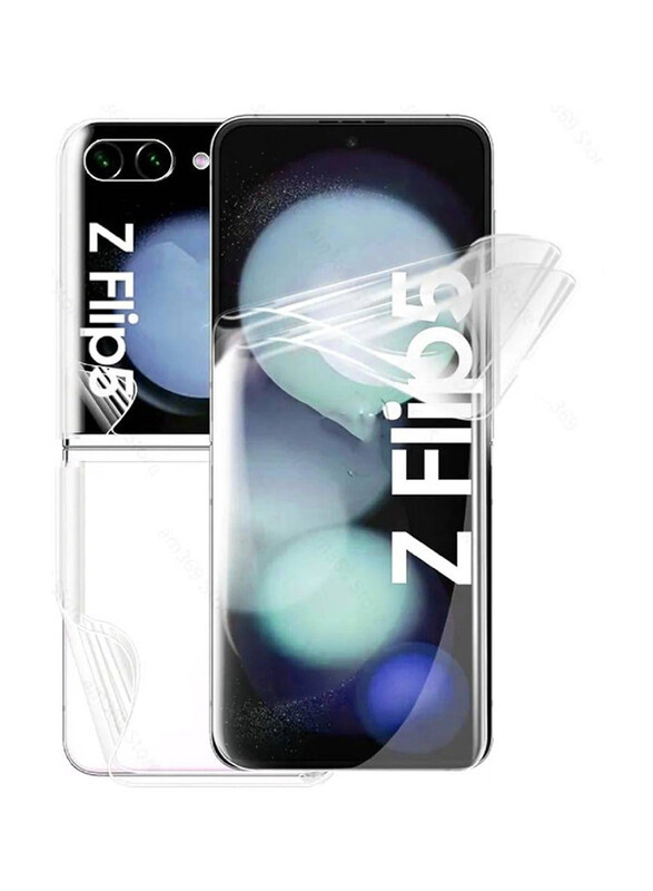 Gennext Samsung Galaxy Z Flip 5 5G Inside Screen Film+Front Screen Film Hydrogel Screen Protector, 6 Piece, Clear
Gennext Samsung Galaxy Z Flip 5 5G Inside Screen Film+Front Screen Film Hydrogel Screen Protector, 6 Piece, Clear