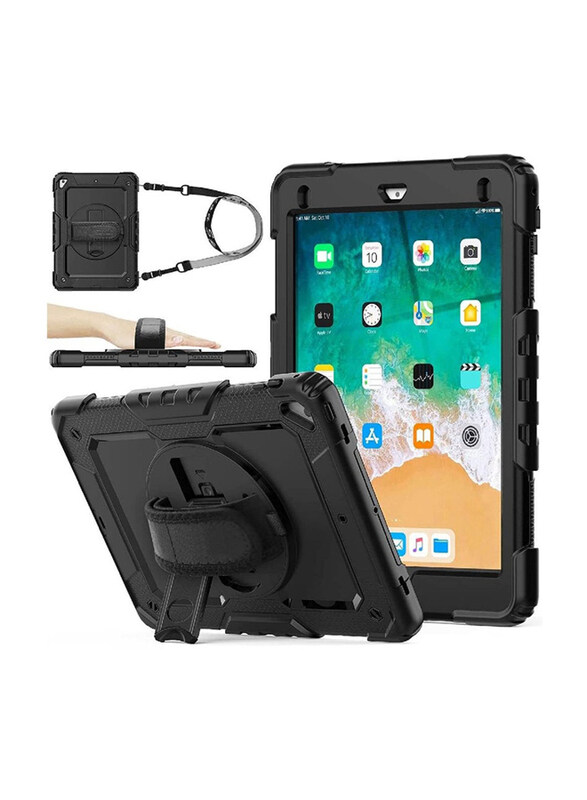 Generic Apple iPad (6th/5th Gen) 9.7" Three Layer Shockproof Hybrid Tablet Case Cover with Pen Holder, 360 Degree Rotating Stand & Screen Protector, Black
Generic Apple iPad (6th/5th Gen) 9.7" Three Layer Shockproof Hybrid Tablet Case Cover with Pen Holder, 360 Degree Rotating Stand & Screen Protector, Black